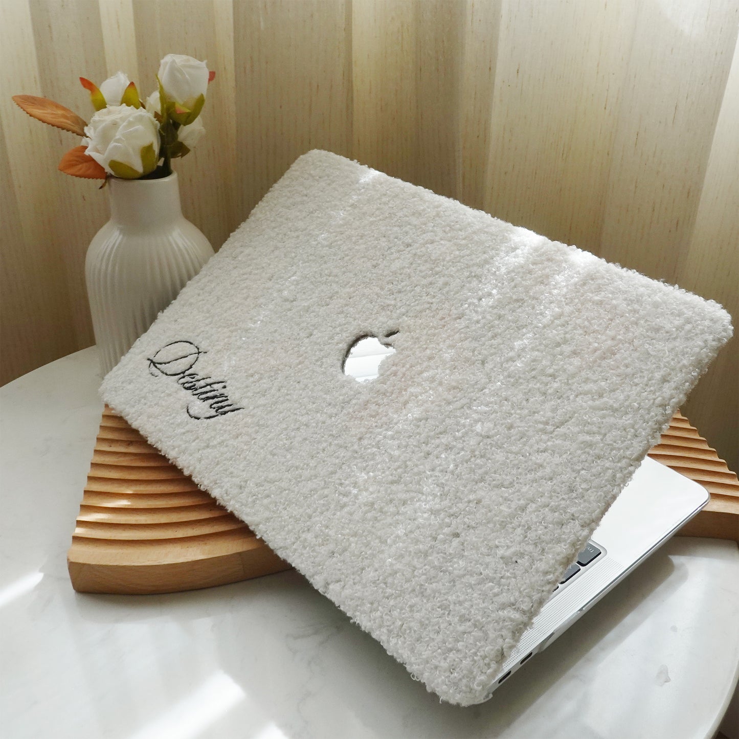 This Is Us Custom Beige ♾ Teddy Plush Leather Macbook Case