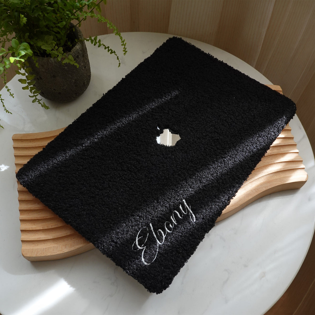 This Is Us Custom Black ♾ Teddy Plush Leather Macbook Case