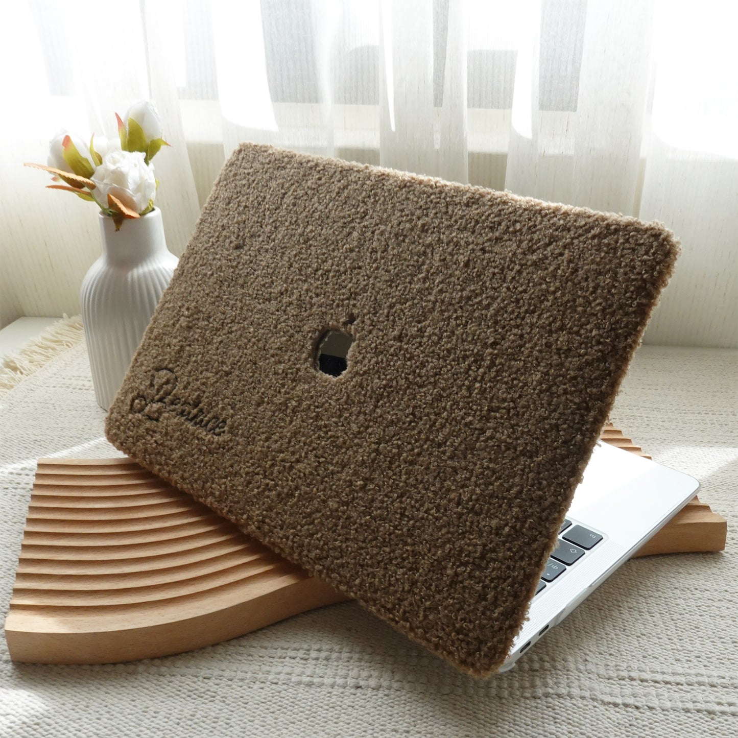 This Is Us Custom Cocoa Brown ♾ Teddy Plush Leather Macbook Case