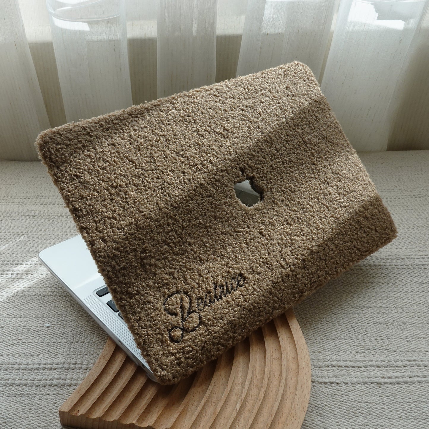 This Is Us Custom Cocoa Brown ♾ Teddy Plush Leather Macbook Case