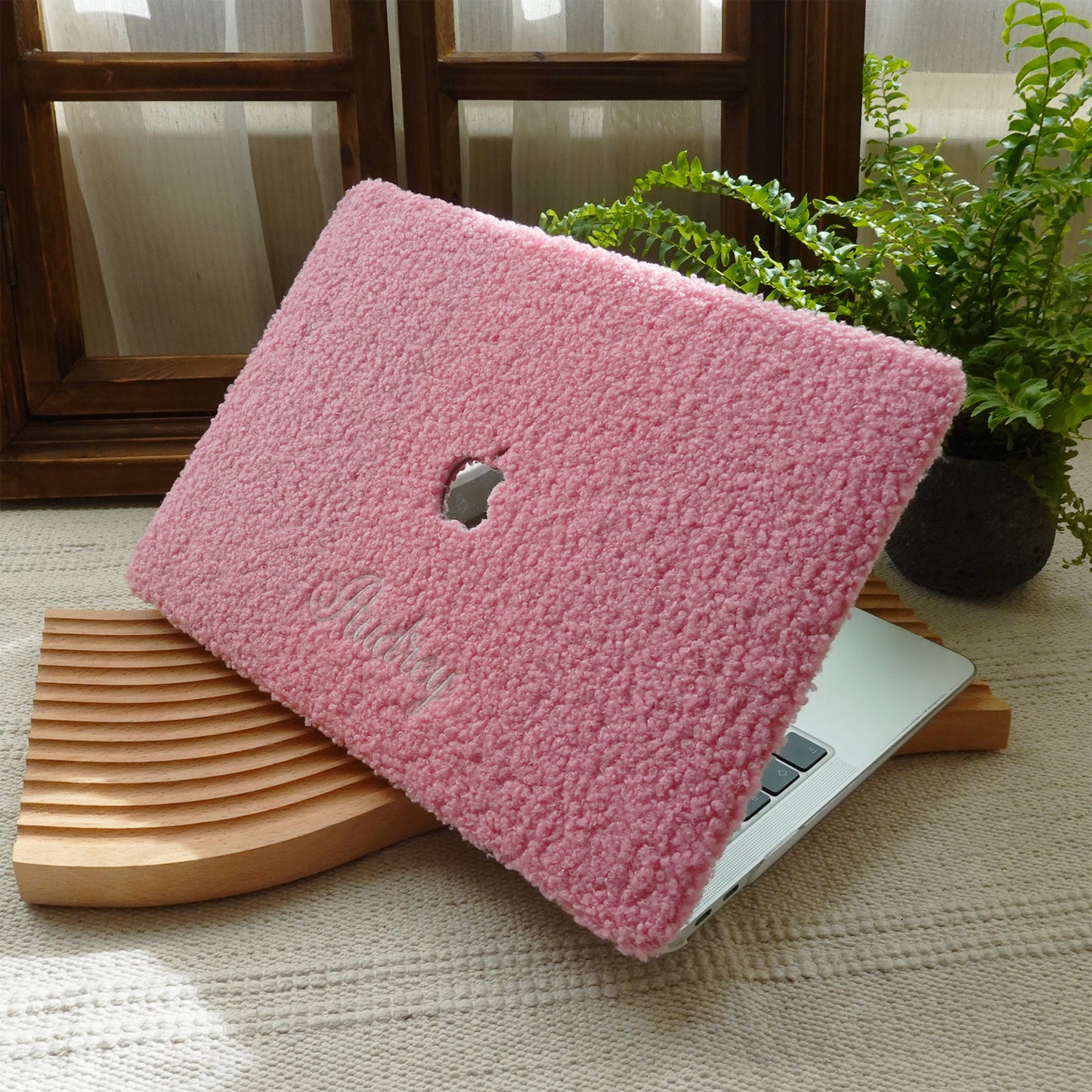 This Is Us Custom Neon Pink ♾ Teddy Plush Leather Macbook Case