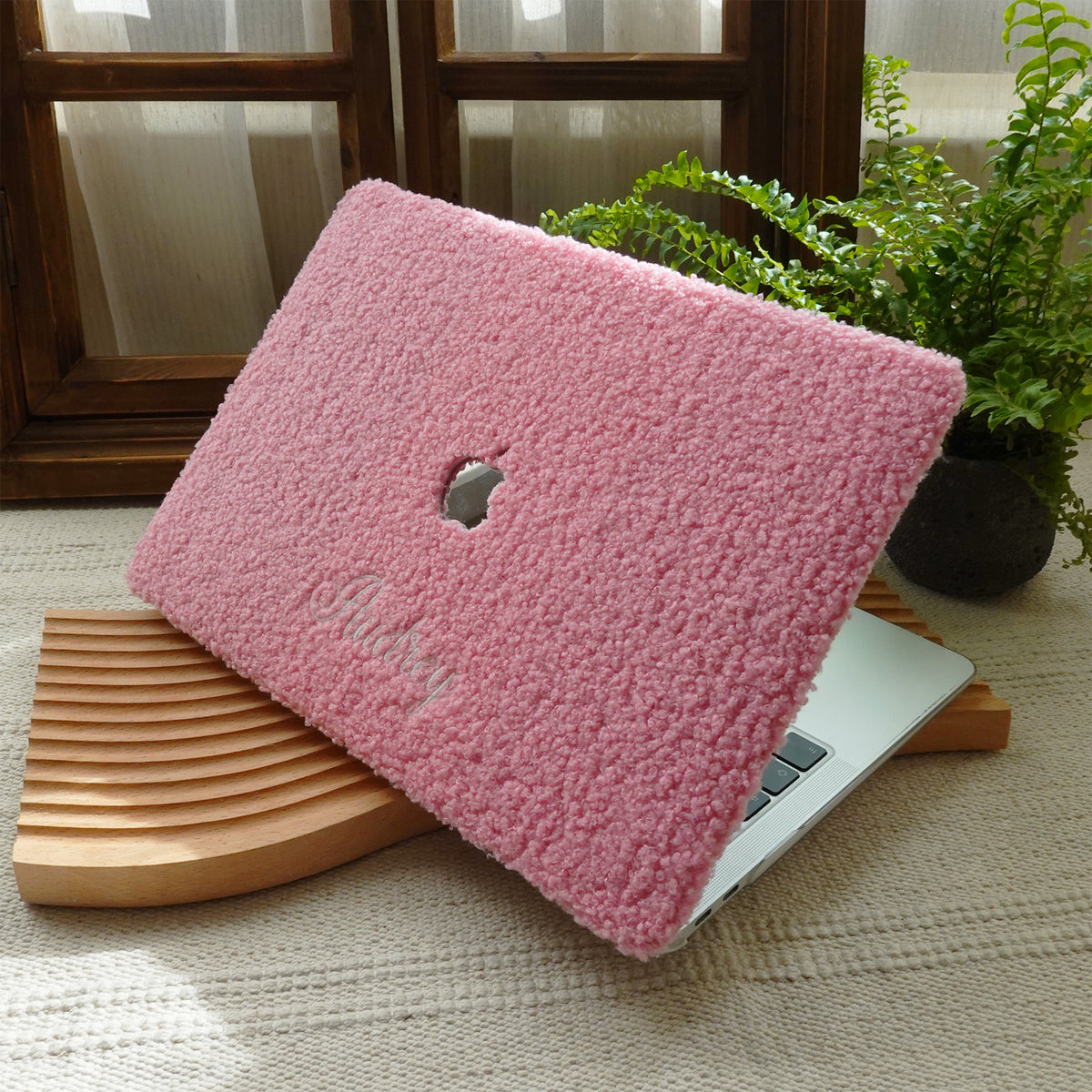 This Is Us Custom Neon Pink ♾ Teddy Plush Leather Macbook Case