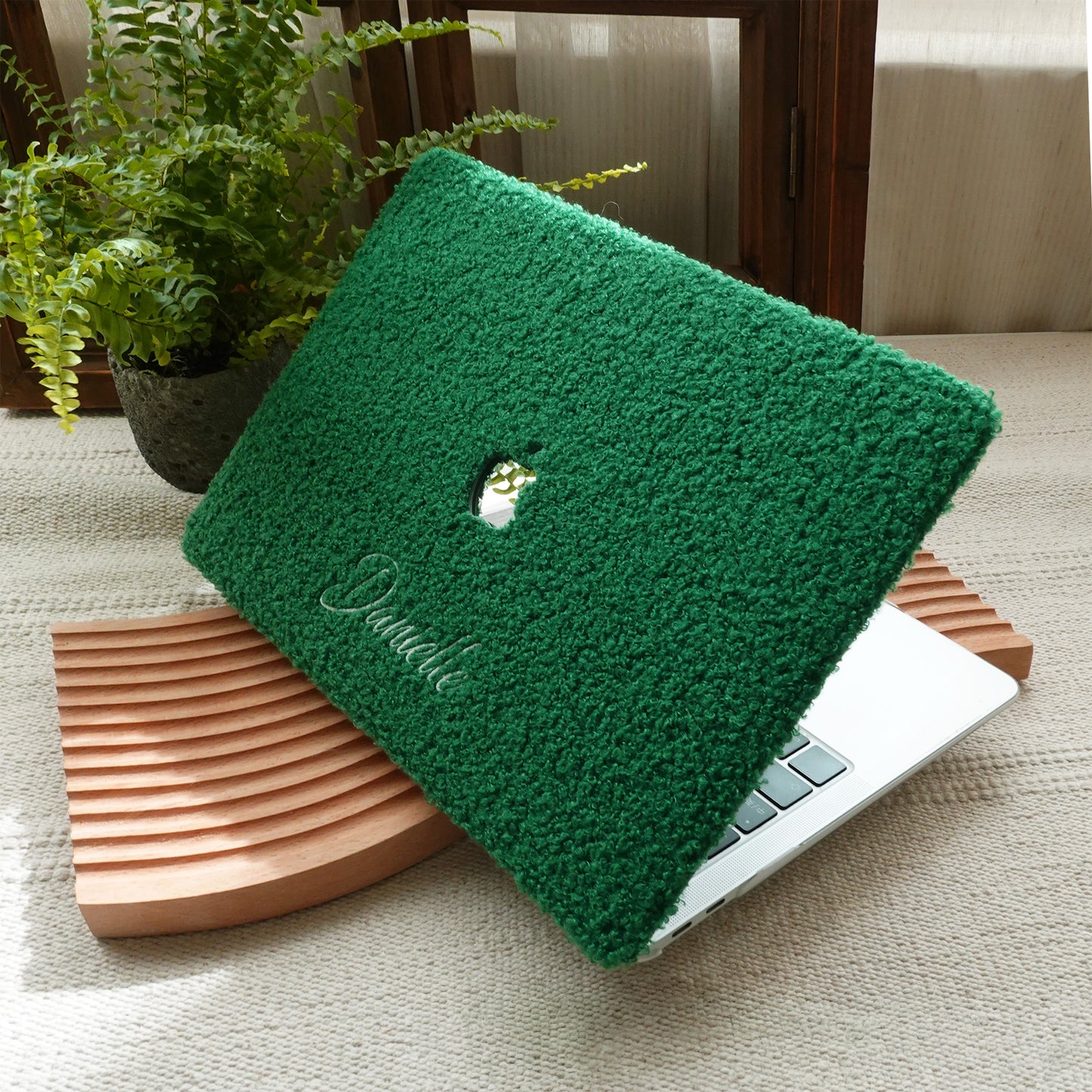 This Is Us Custom Basil Green ♾ Teddy Plush Leather Macbook Case