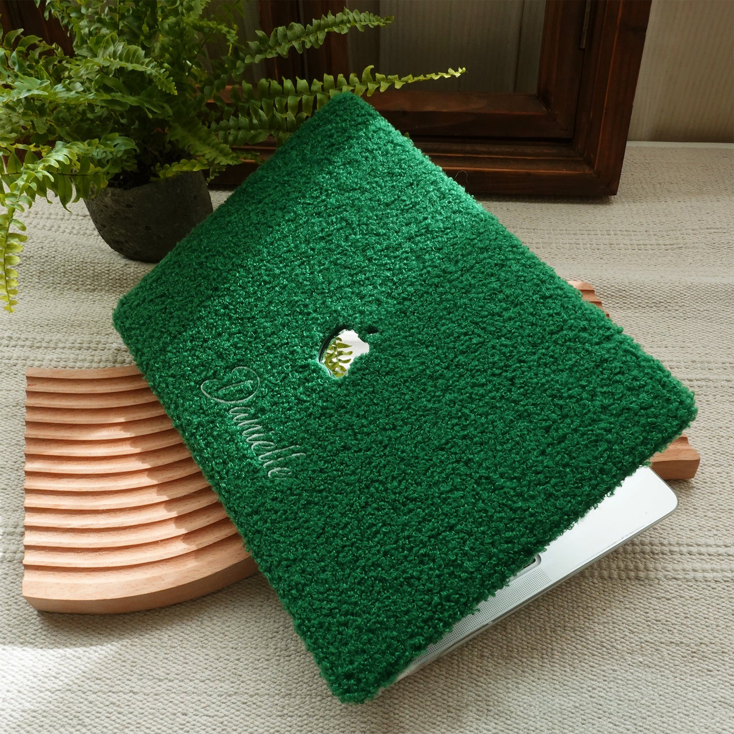 This Is Us Custom Basil Green ♾ Teddy Plush Leather Macbook Case