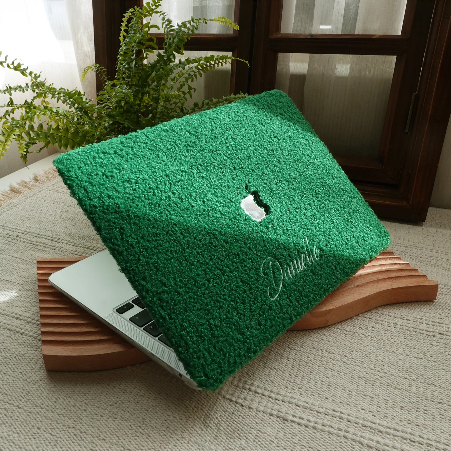 This Is Us Custom Basil Green ♾ Teddy Plush Leather Macbook Case