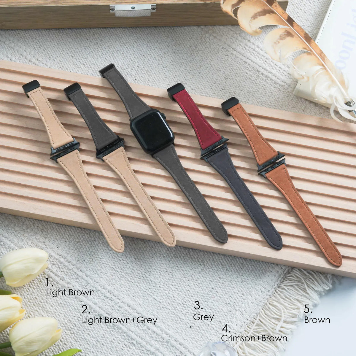 Denim Weave Magnetic Leather Apple Watch Band