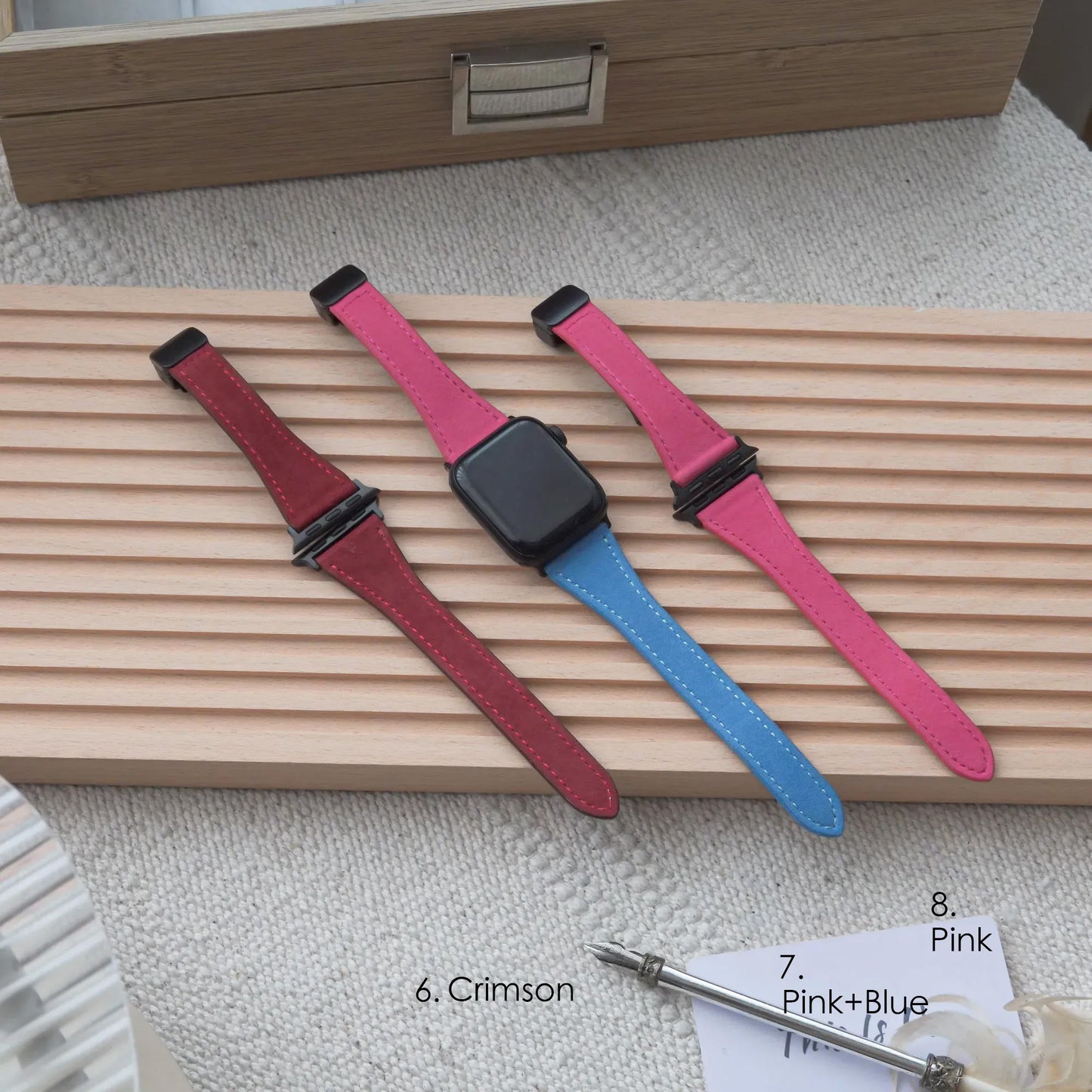 Denim Weave Magnetic Leather Apple Watch Band