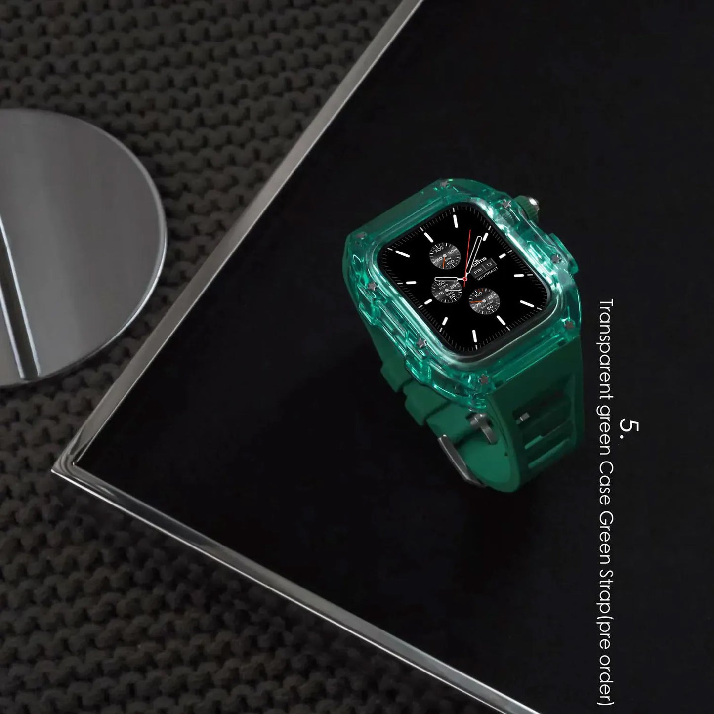 Fluorine Rubber Full Coverage Silicone Apple Watch Band