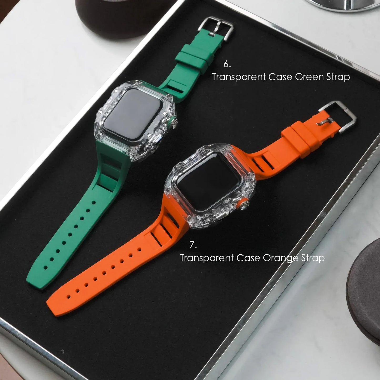 Fluorine Rubber Full Coverage Silicone Apple Watch Band