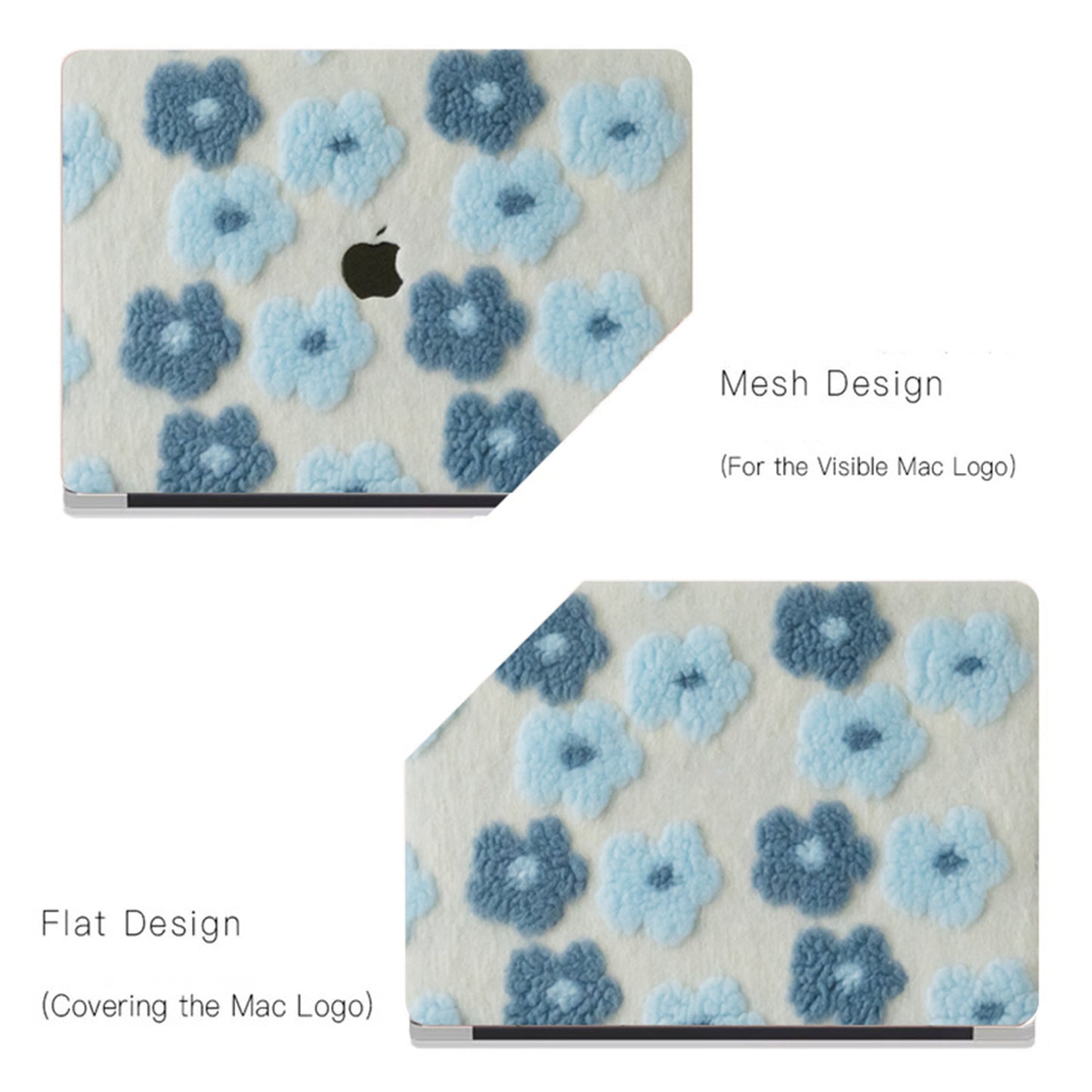 Plush Series ♾ Cloud Blue Cotton Floral Mac Case