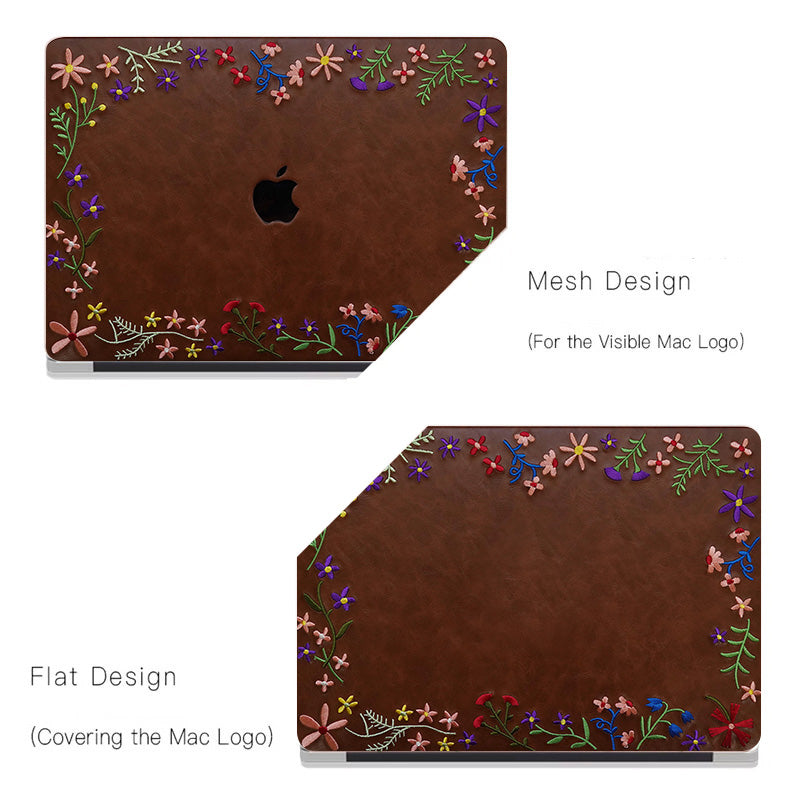 This Is Us Embroidery Series ♾ Mocha Garden Floral MacBook Case