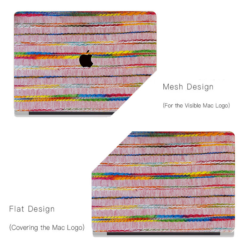 Plush Series ♾ Rainbow Thread Woven Pink Mac Case