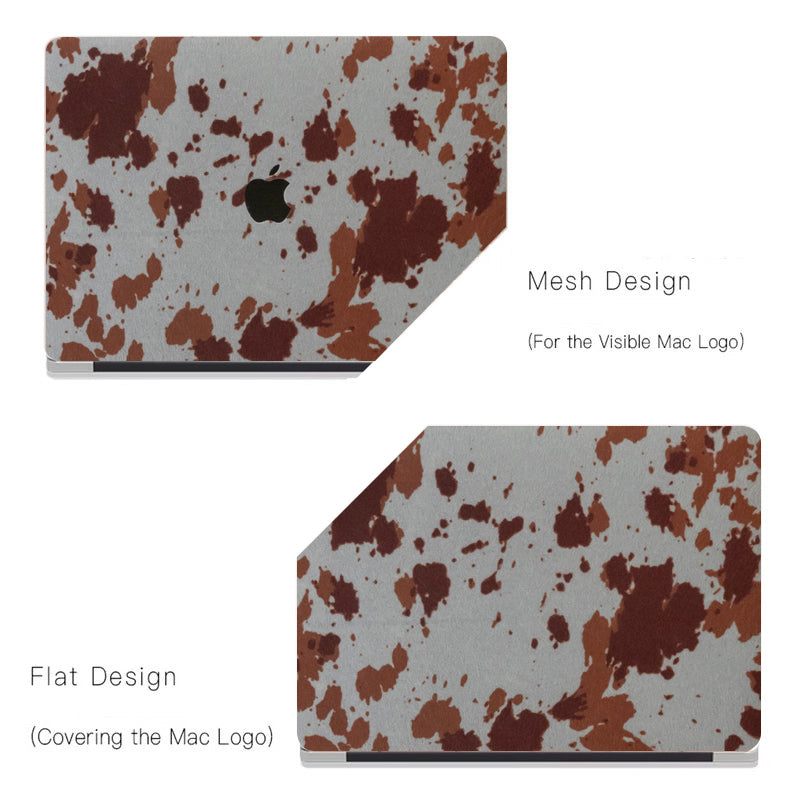 Leather Series ♾ Light Brown Cow Texture Mac Case