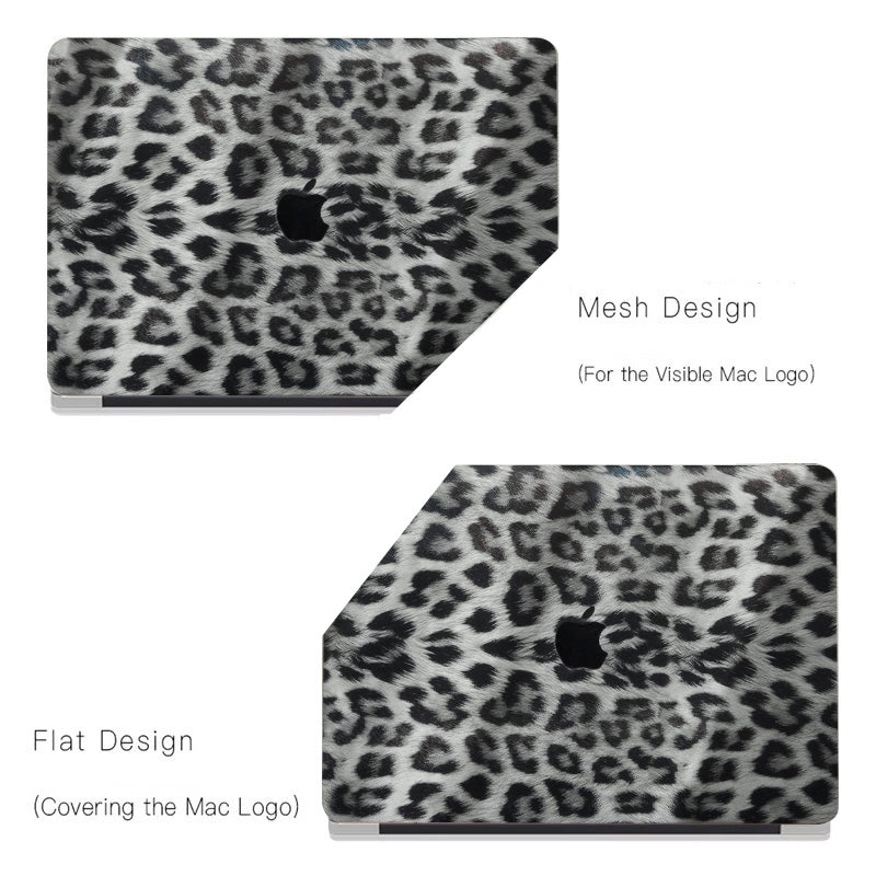 Black Leopard ♾ Textured Leather MacBook Case