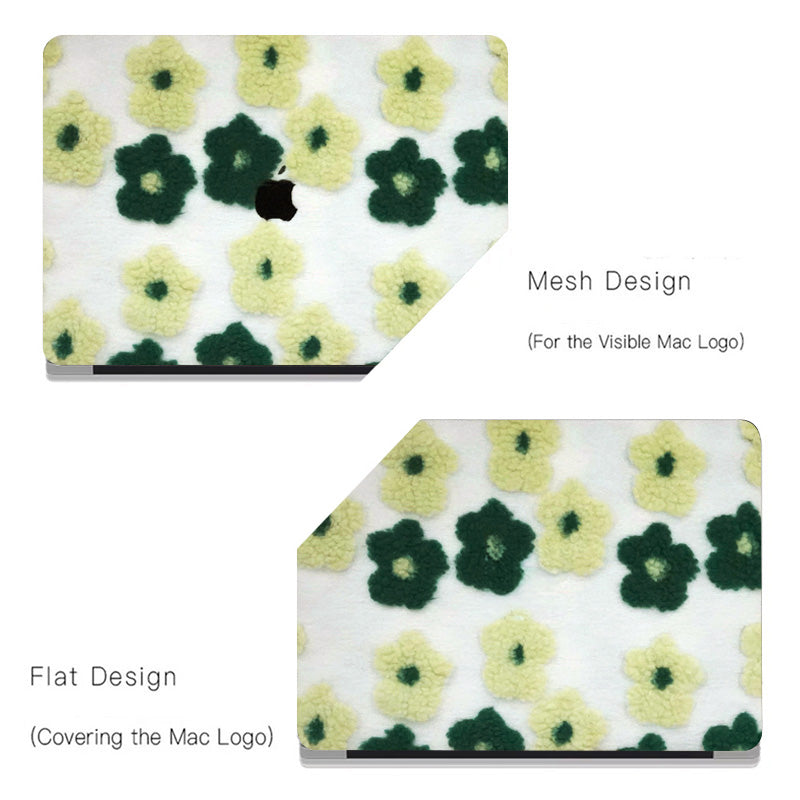 Plush Series ♾ Fuzzy Green Cotton Mac Case