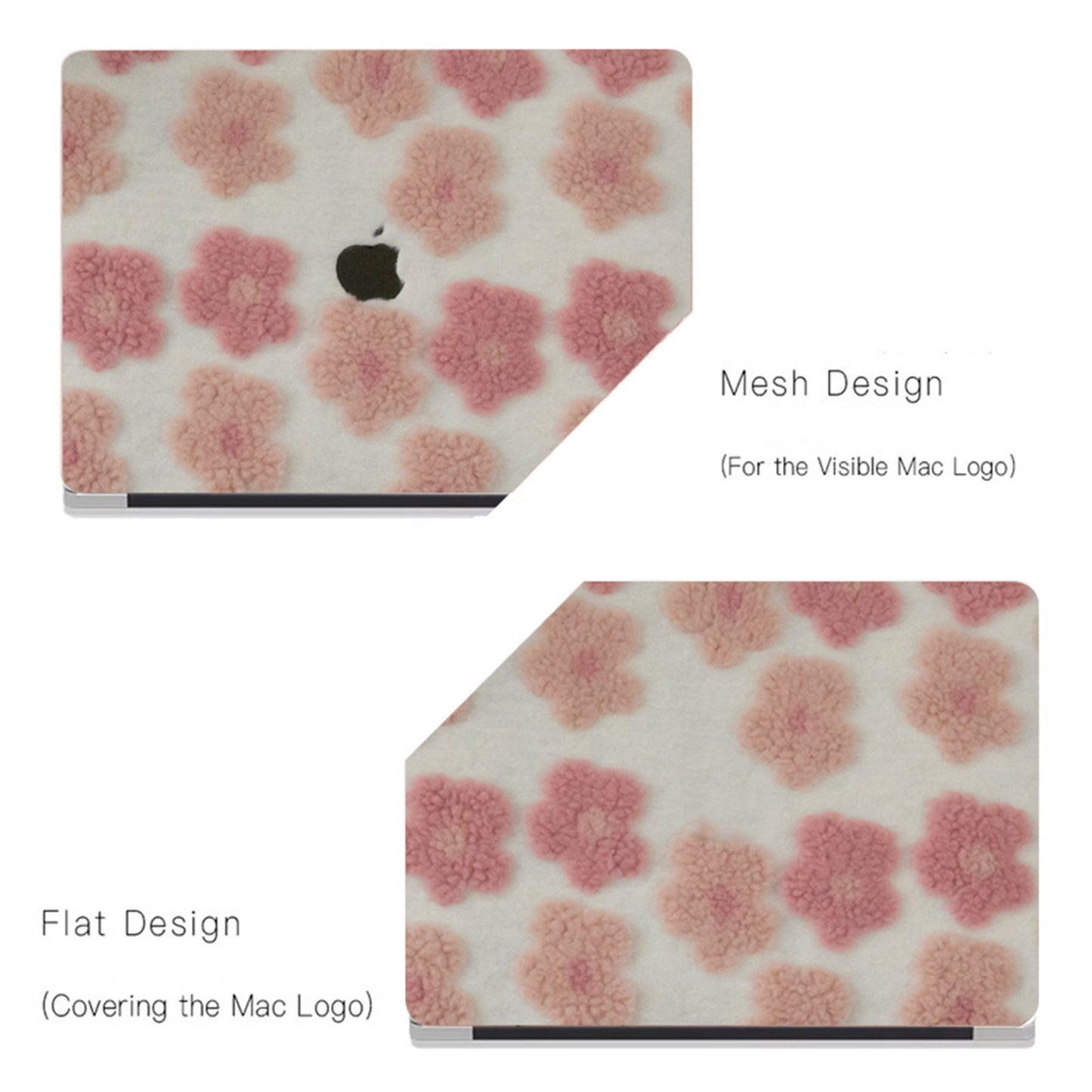 Fluff Series ♾ Pink Cotton Floral Mac Case