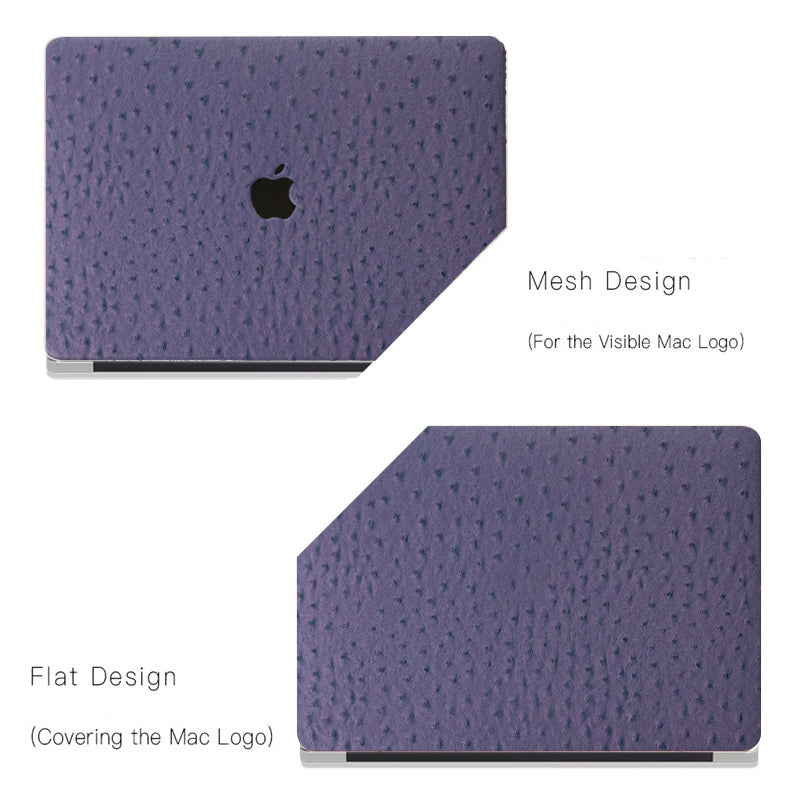 Leather Series Bright Purple Camel Pattern Mac Case