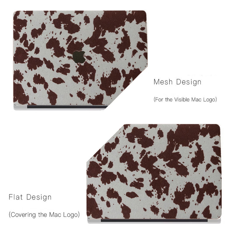 Leather Series ♾ Coffee Cow Pattern Mac Case