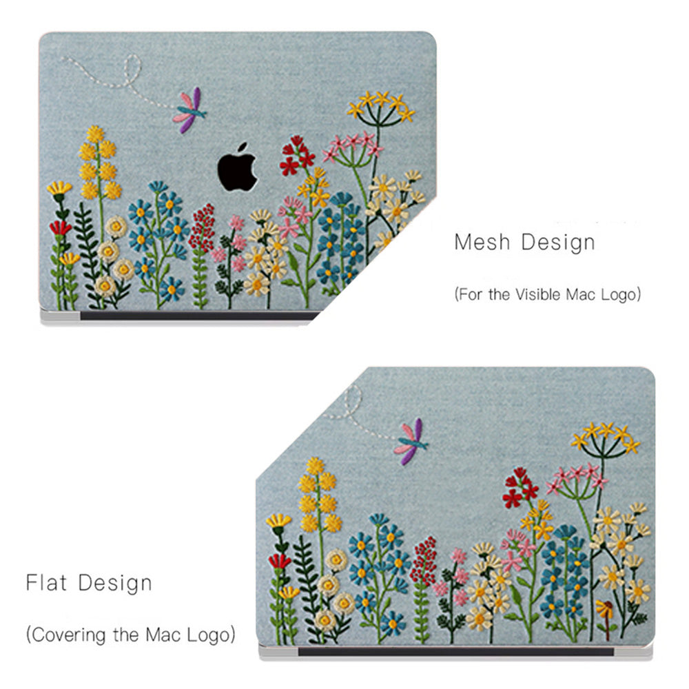 This is us Embroidery Series ♾ Colorful Floral Denim Mac Case