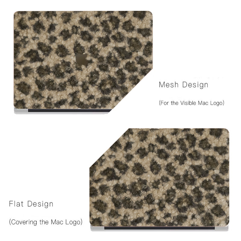 Fleece Series ♾ Coffee Leopard Print Mac Case