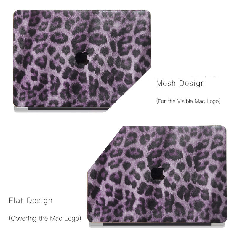 Purple Leopard ♾ Textured Leather MacBook Case