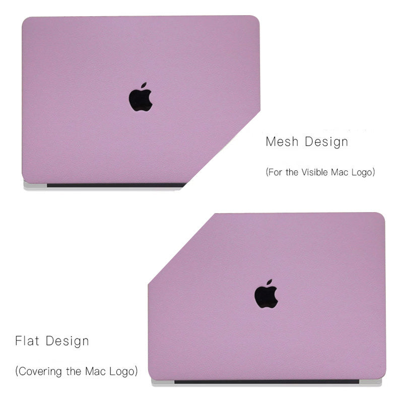 Lilac Lychee Texture Leather Macbook Case