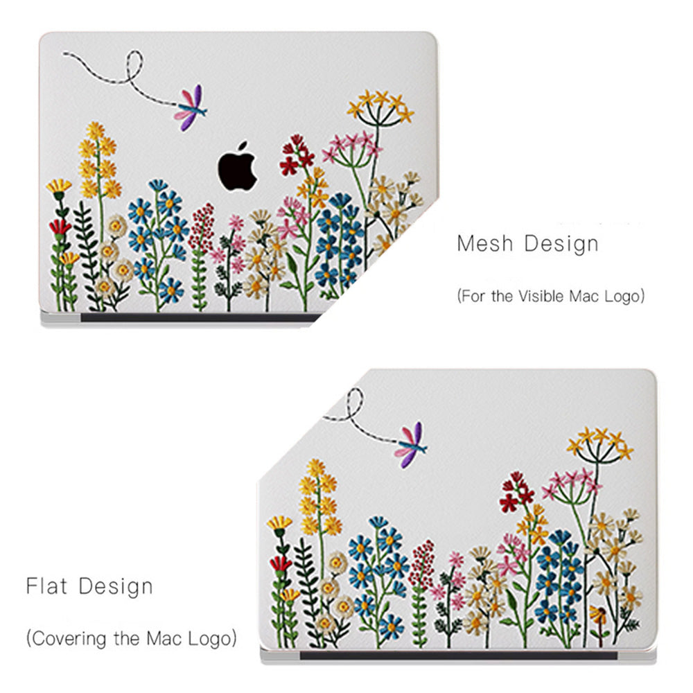This is us Embroidery Series ♾ Colorful Floral Leather Mac Case