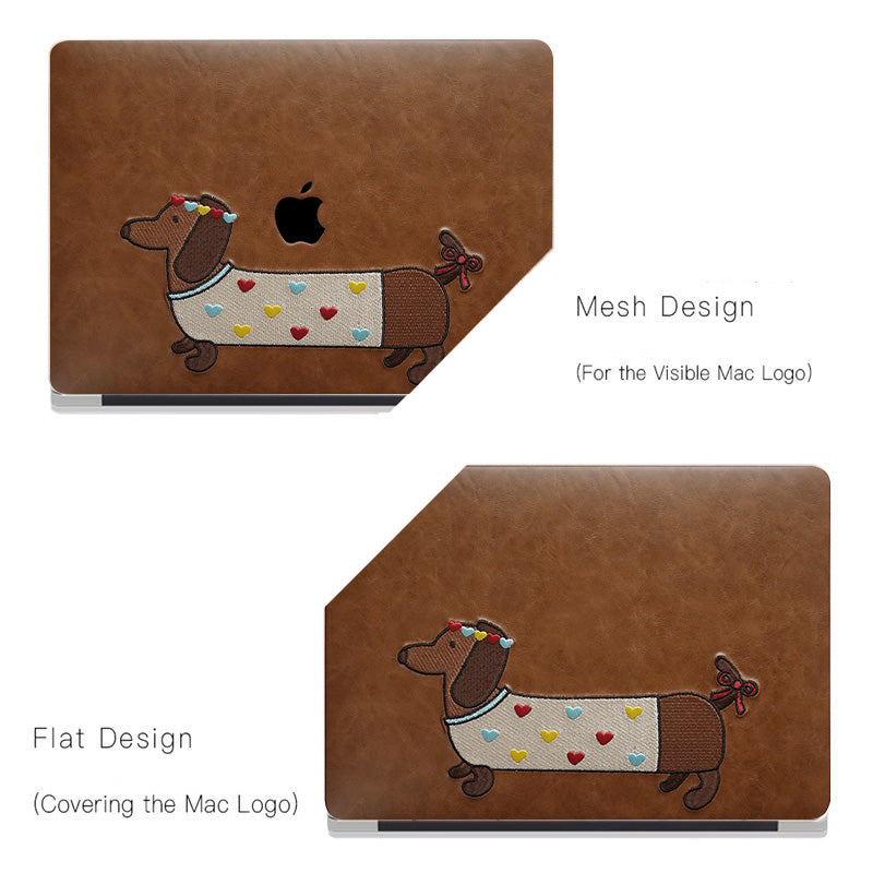This is us Embroidery Series ♾ Lovely Hearts Dachshund Mac Case