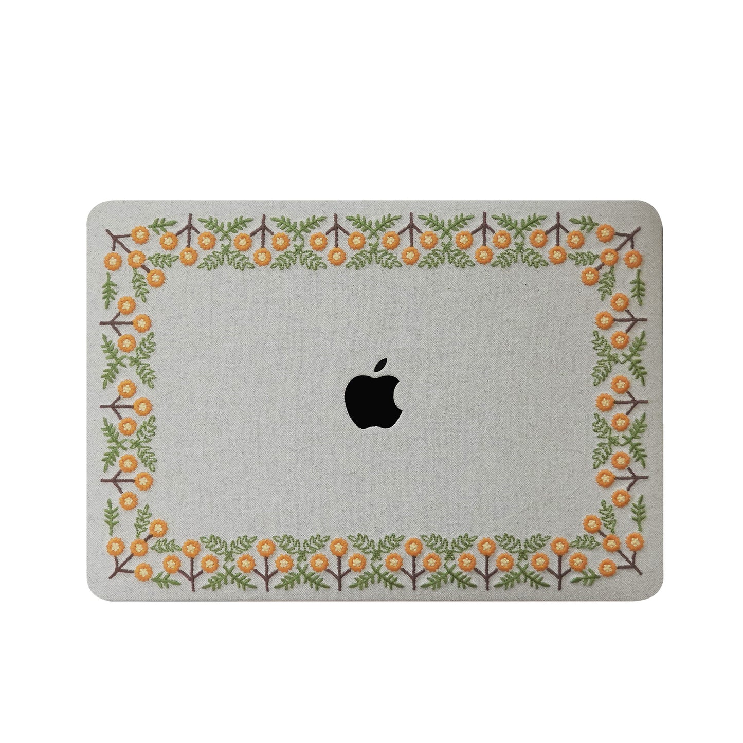 This is us Sunny Blossom Path ♾ Textured Stitching Ivory Mac Case