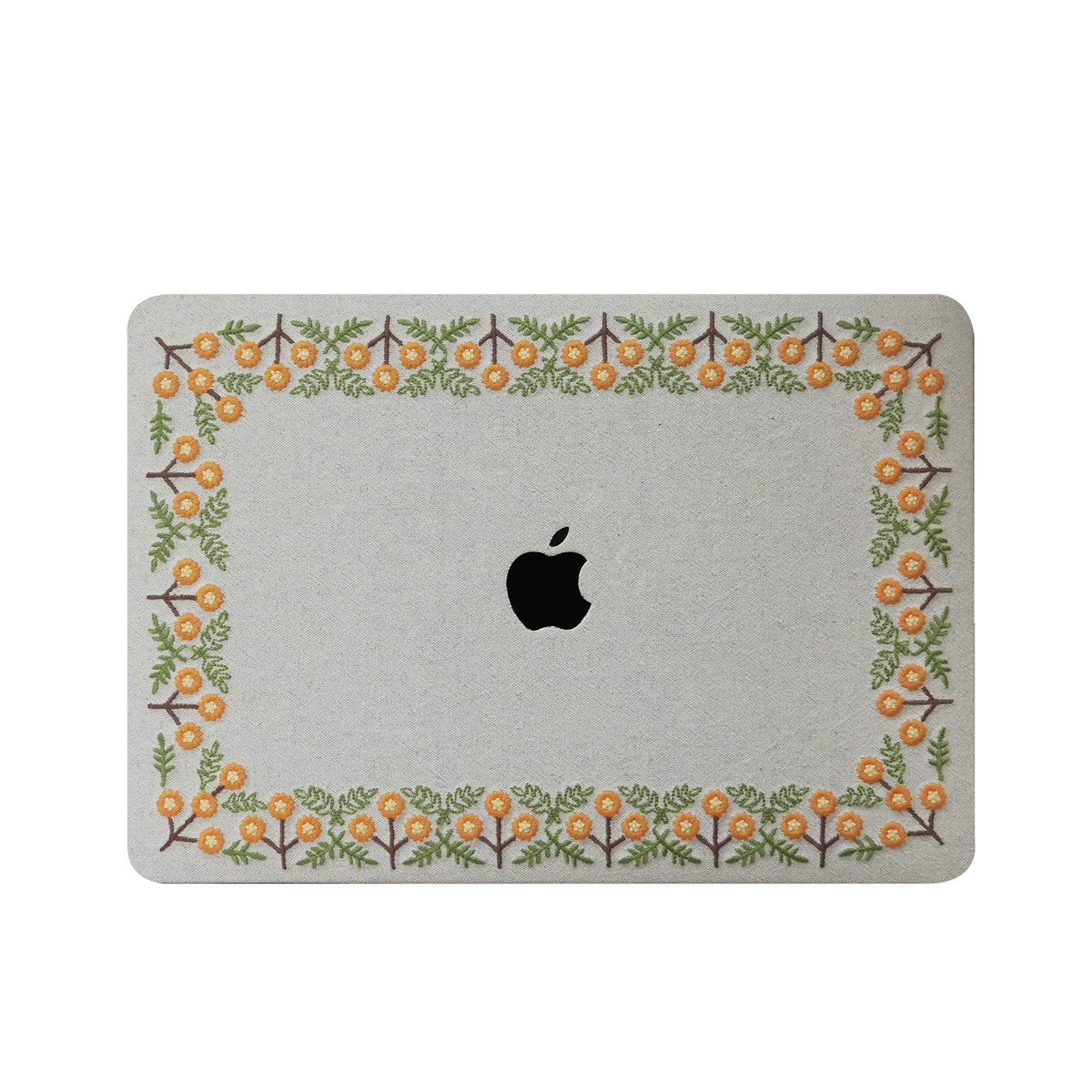 This is us Sunny Blossom Path ♾ Textured Stitching Ivory Mac Case