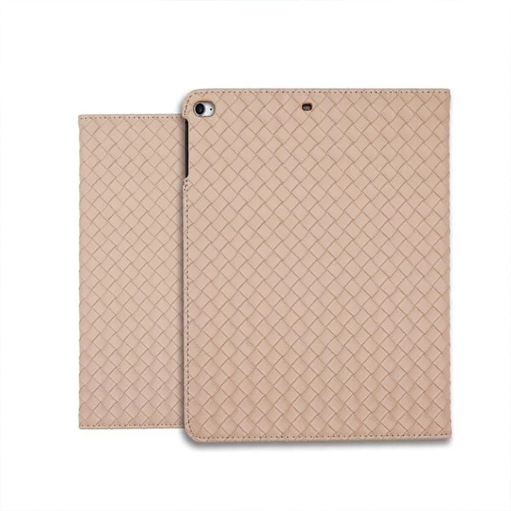 Leather Series & Milk Tea Braided with Pencil Holder iPad Protective Case