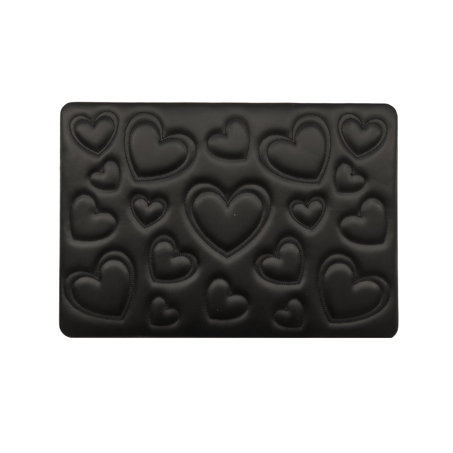 Puffy Heart Black ♾ Textured MacBook Case