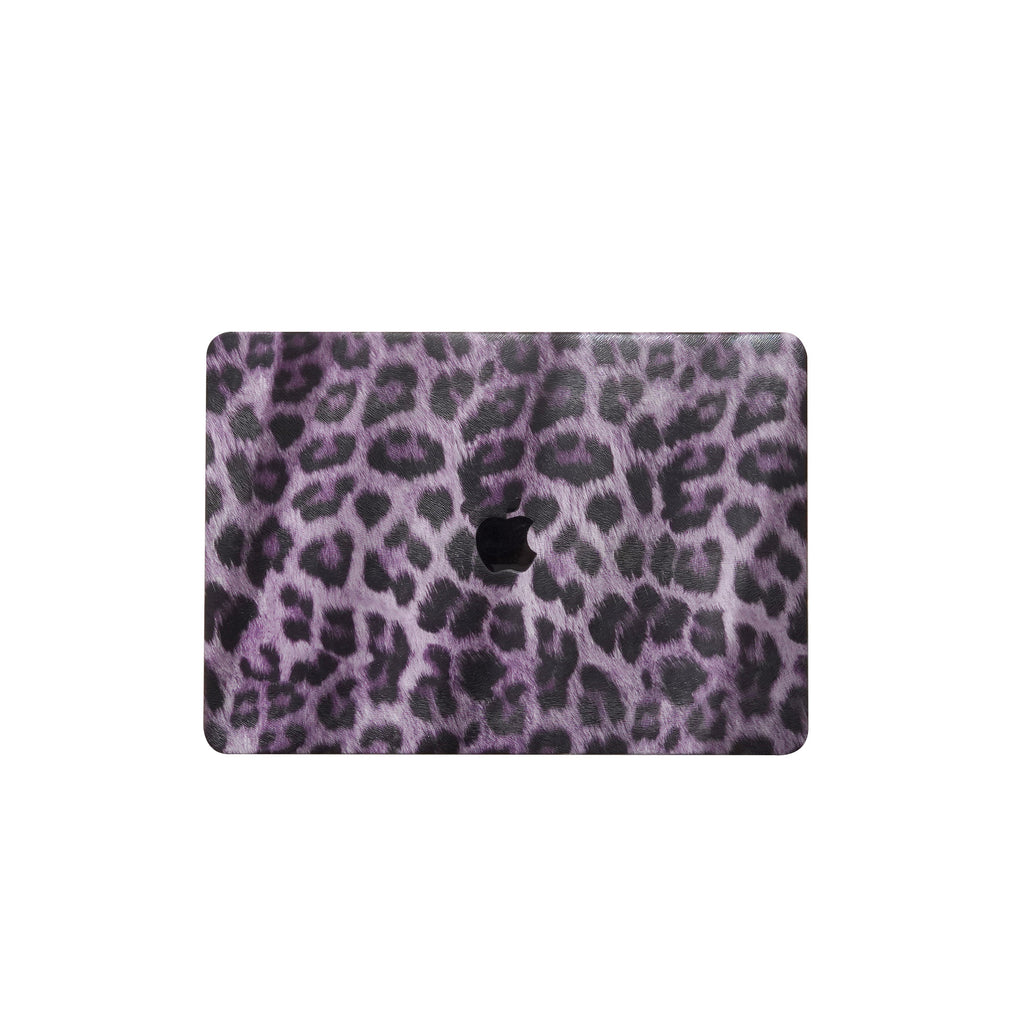 Purple Leopard ♾ Textured Leather MacBook Case