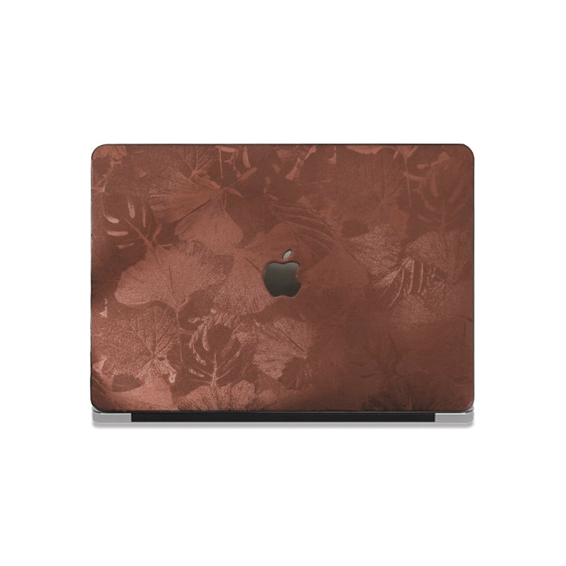 Leather Series ♾ Lucky Clover Laser-Engraved Leather Brown MacBook Case