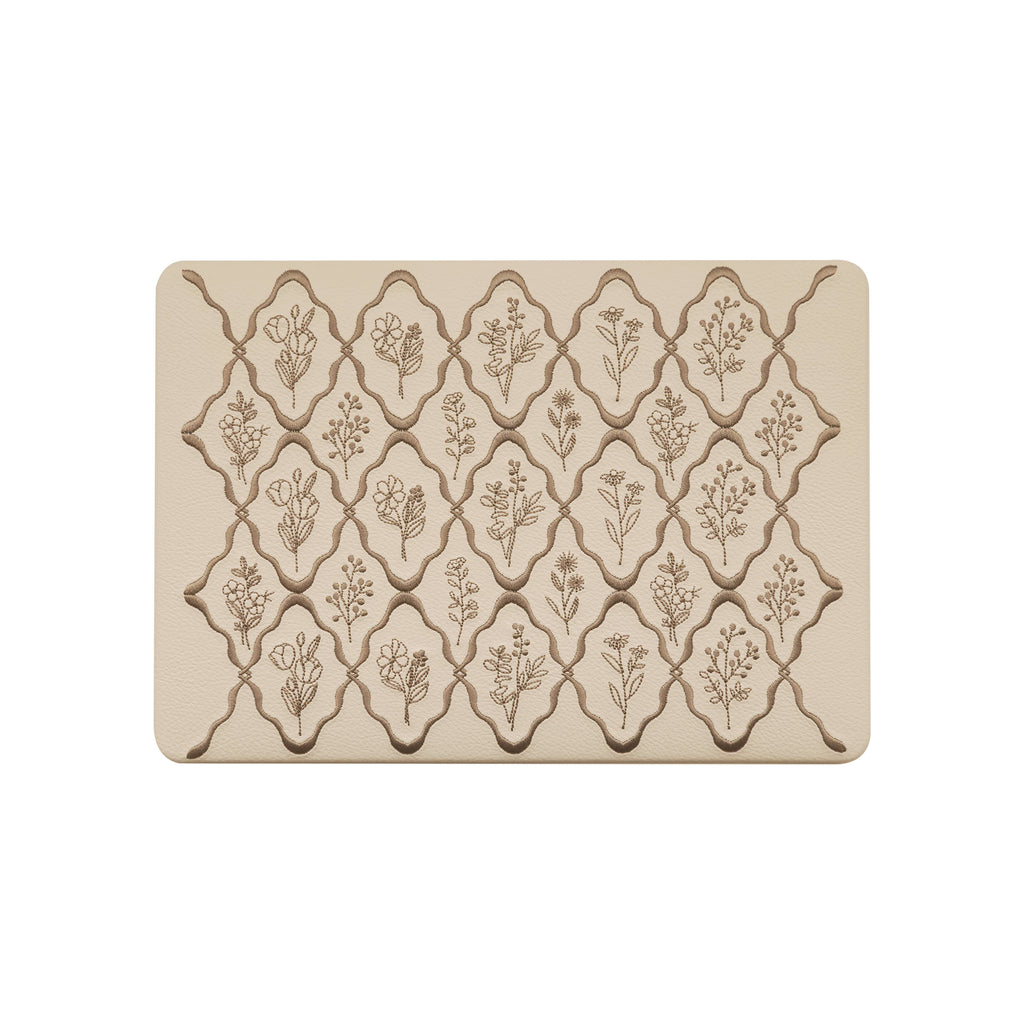 Embossed Flora Dark Brown MacBook Case