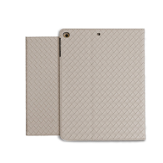 Leather Series & Antique White Braided with Pencil Holder iPad Case