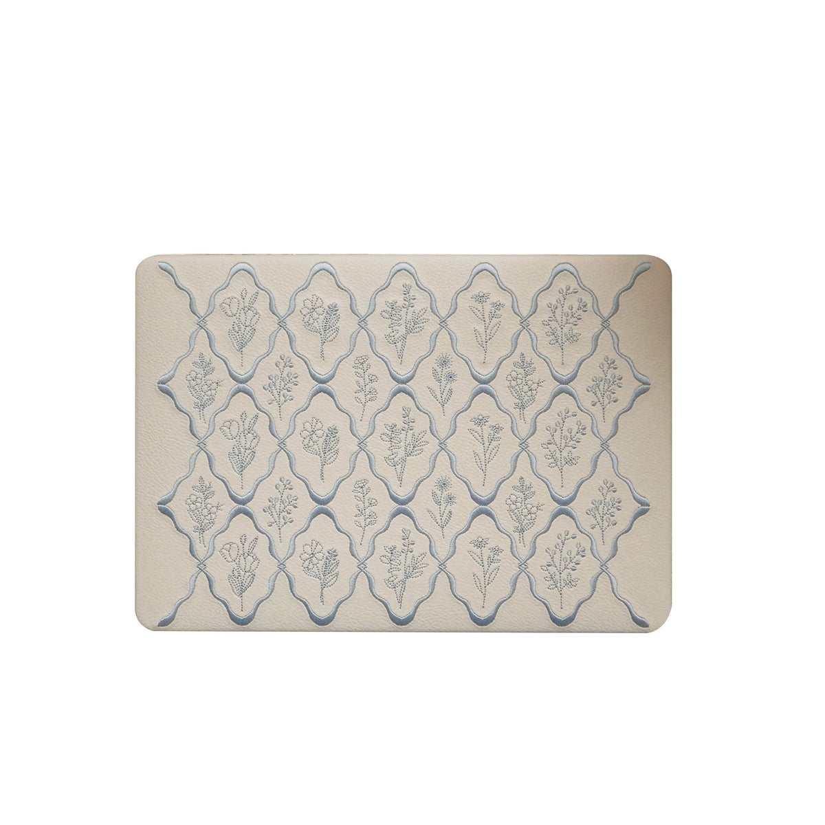 Embossed Floral Light Blue ♾ Mac Case