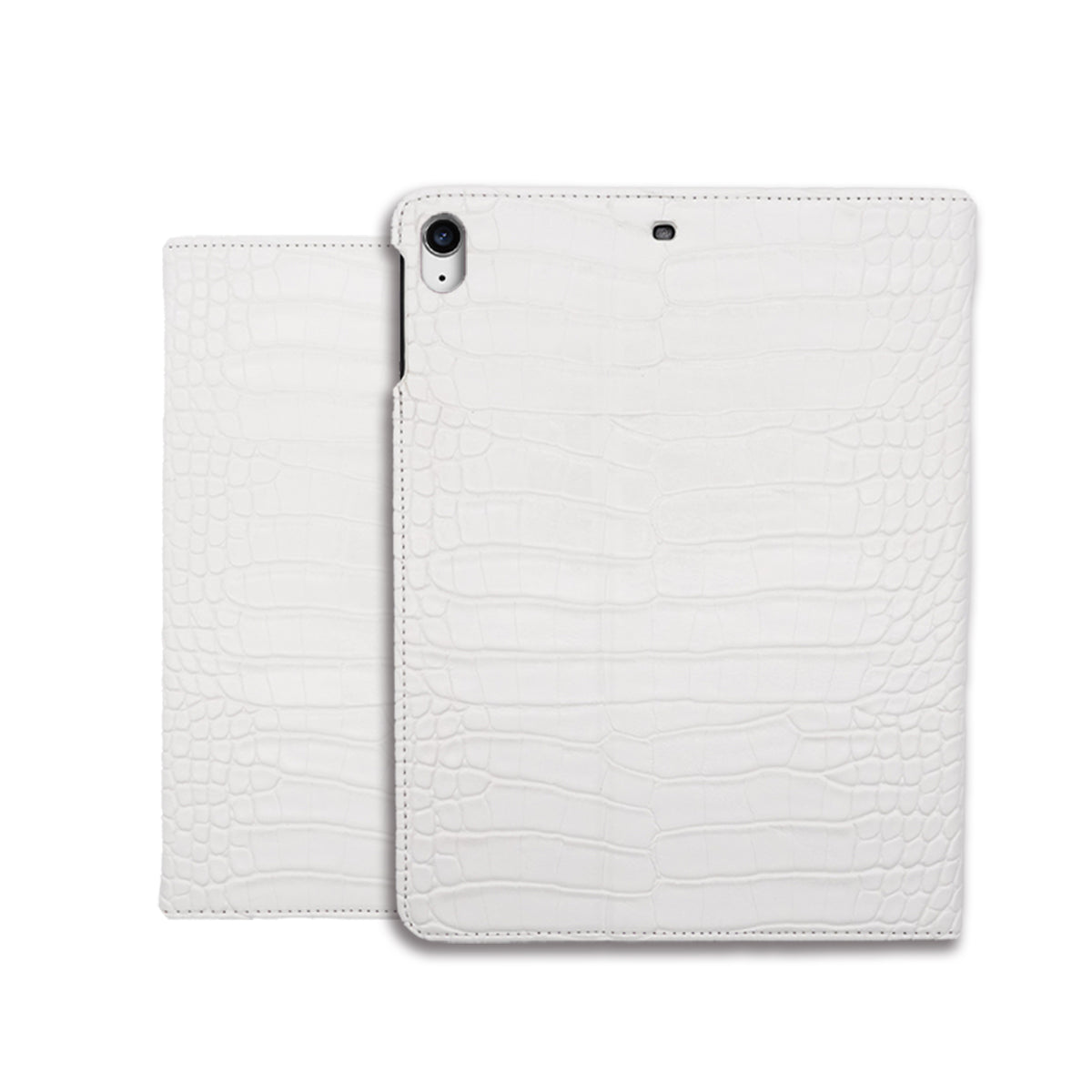 Crocodile Style & Athena White with Pencil Holder iPad Case