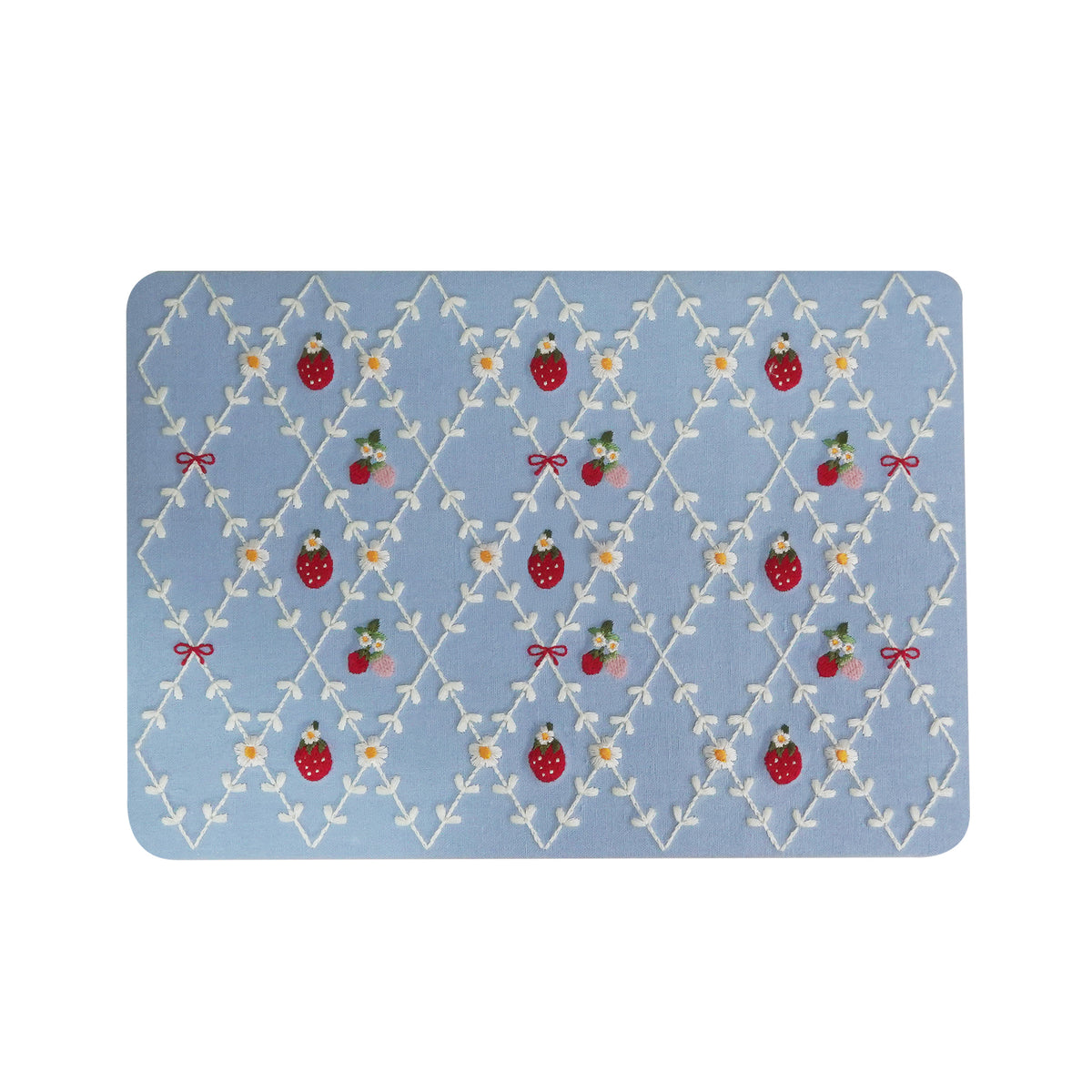 Embroidered Series ♾ Berry Blue Mood Delicate Stitch Detailing MacBook Case