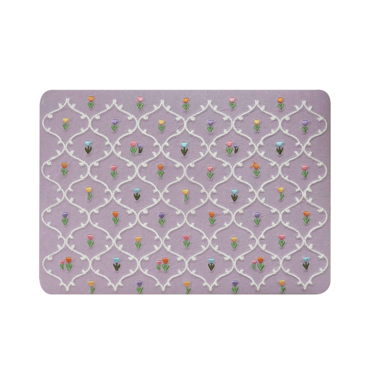 This Is Us Plaid Floral ♾ Textured Stitching Sky  Purple Mac Case