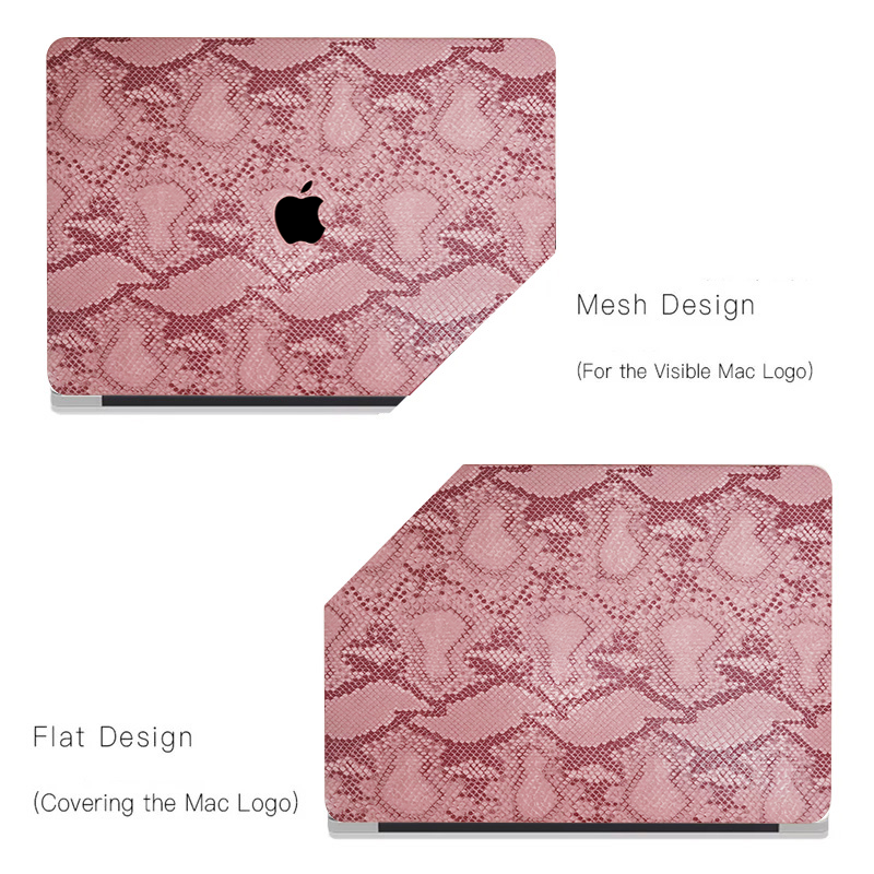 Leather Series ♾ Red Snake Pattern Leather MacBook Case
