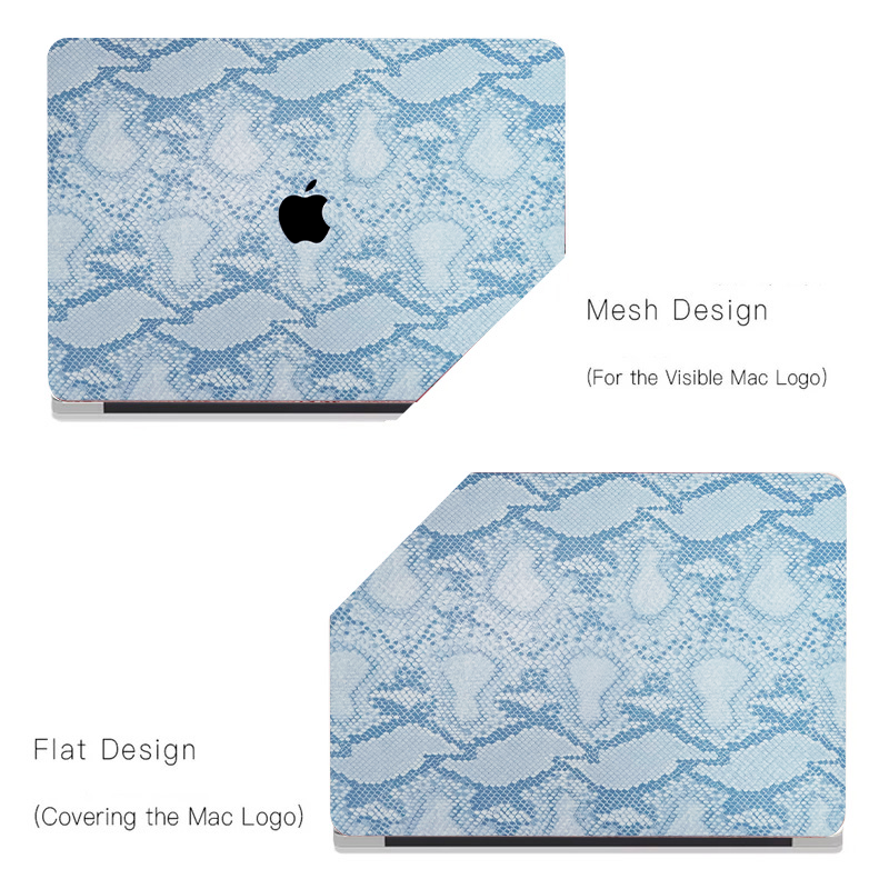 Leather Series ♾ Blue Snake Pattern Leather MacBook Case