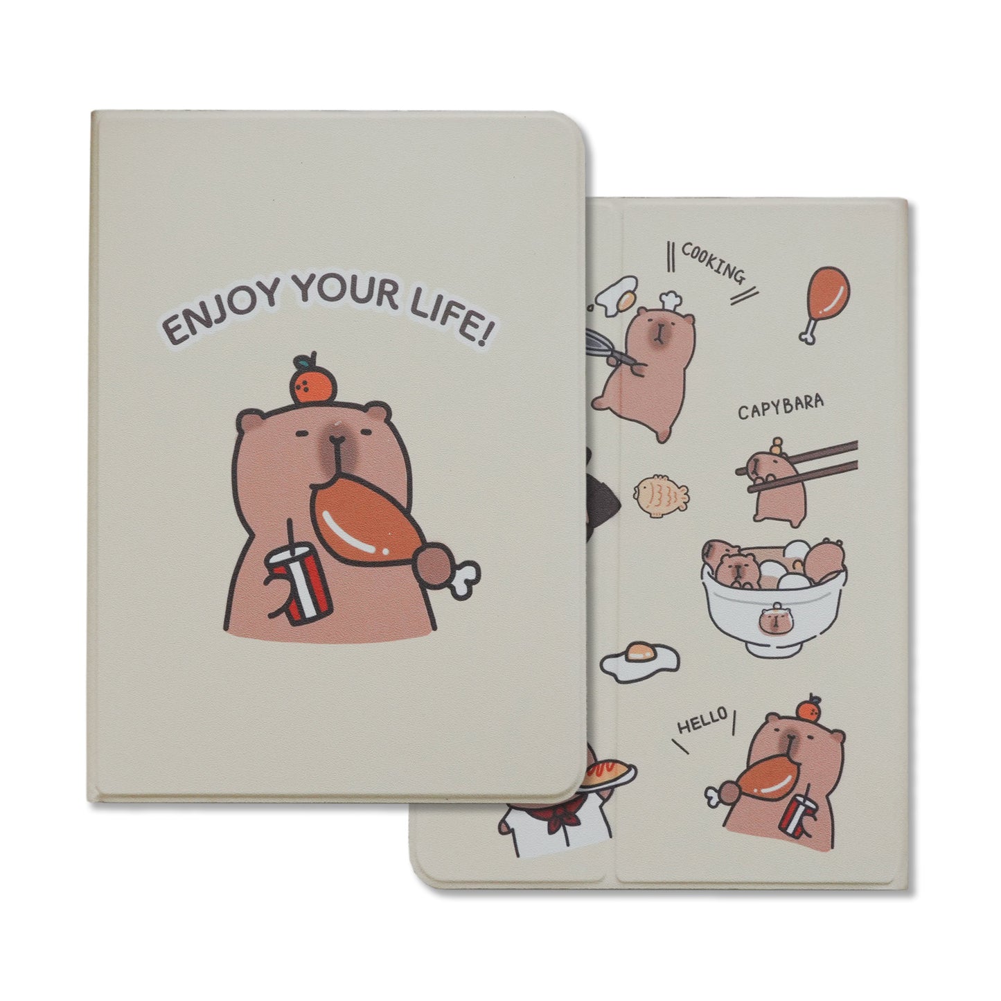 Thisisus Design Cooking Capybara Pencil Magnetic Holder iPad Case