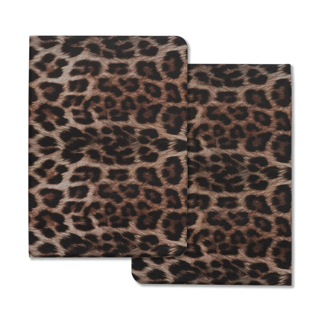 This Is Us Stylish Leopard Print ♾ Textured Leather Pencil Magnetic Slot iPad Case