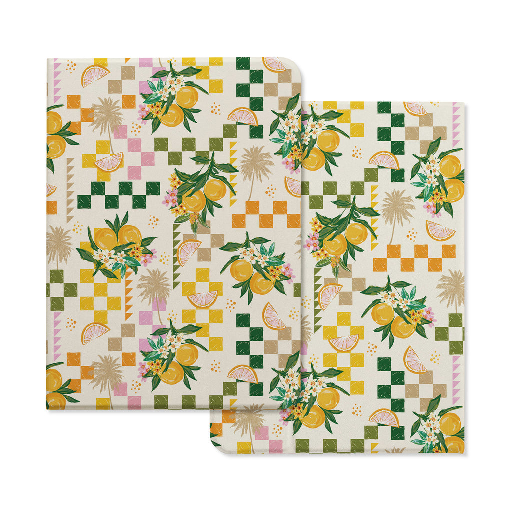 Design Citrus Mosaic Pencil Magnetic Pen Slot iPad Protective Case