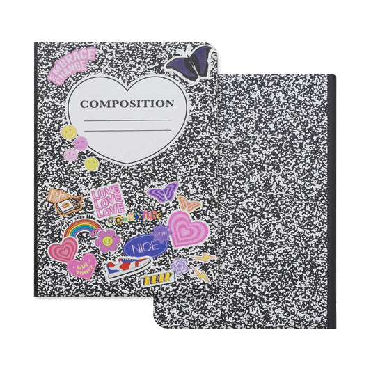 Design Y2K American Graffiti Pencil Magnetic Pen Slot iPad Protective Case