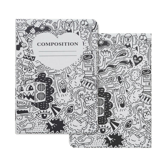 Design Graffiti Notebook Pencil Magnetic Pen Slot iPad Protective Case