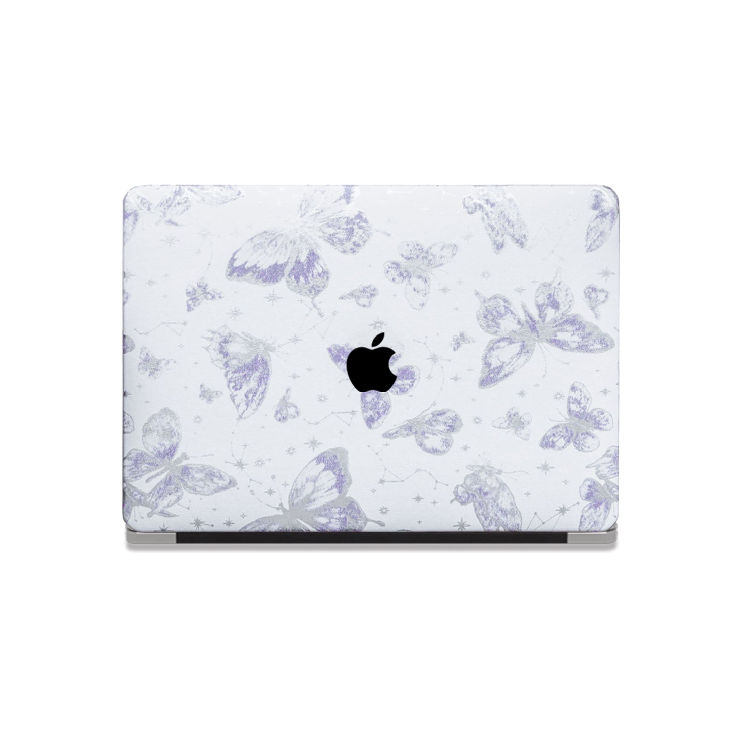 Leather Series ♾ Purple Butterfly Laser-Engraved Macbook Case