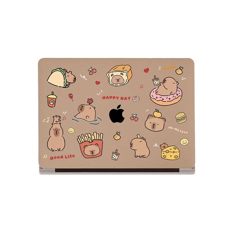 This is us Designer Q-version Capybara Hand-drawn Macbook Case