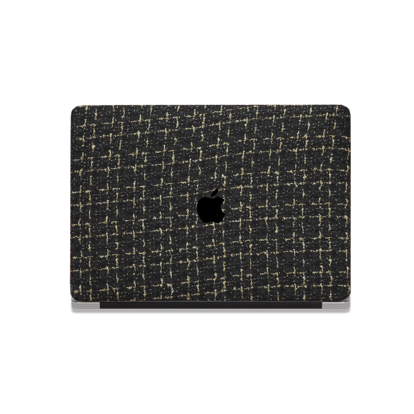 Plain Weave Chanel Style ♾ Pure Black Yarn Woven Mac Case